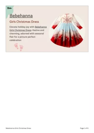Bebehanna Girls Christmas Dress