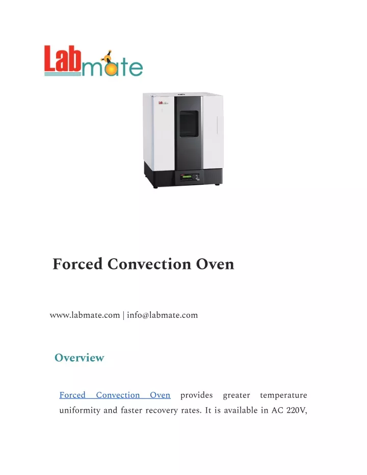 forced convection oven