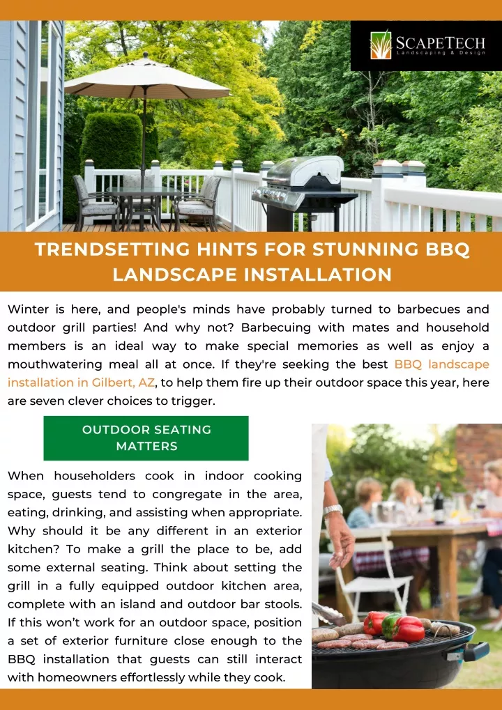 trendsetting hints for stunning bbq landscape