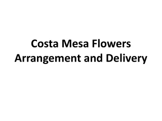 Costa Mesa Flowers