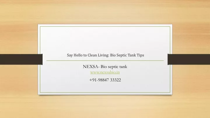 say hello to clean living bio septic tank tips