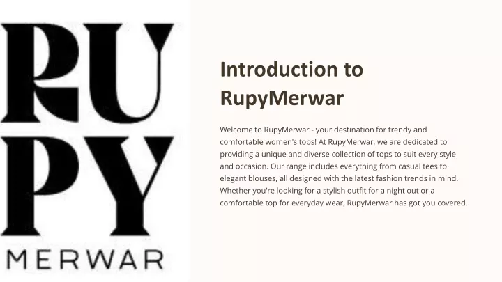 introduction to rupymerwar