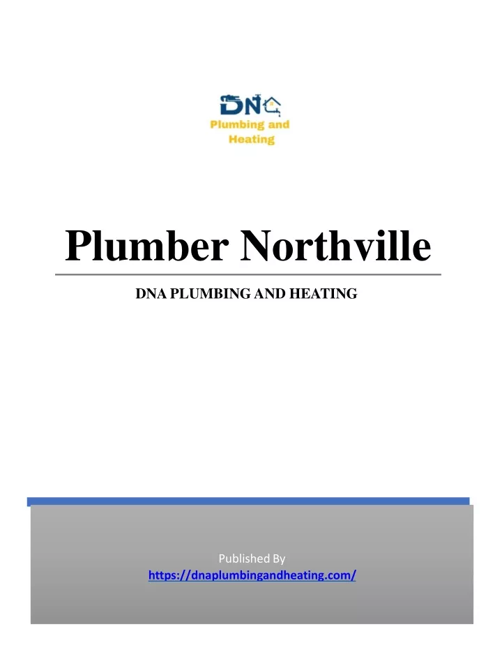 plumber northville