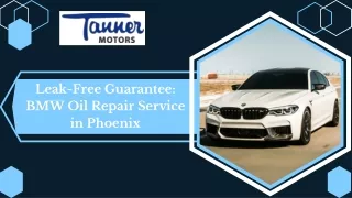 Leak-Free Guarantee BMW Oil Repair Service in Phoenix