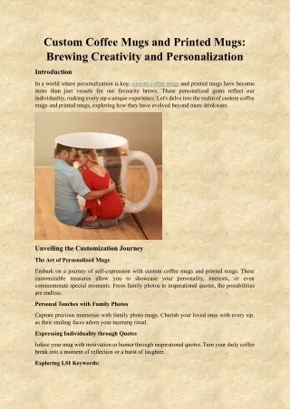 custom coffee mugs and printed mugs brewing