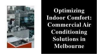 optimizing indoor comfort commercial