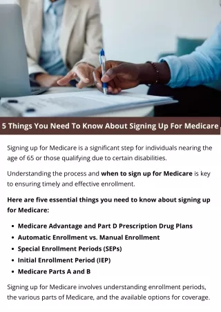 5 Things You Need To Know About Signing Up For Medicare