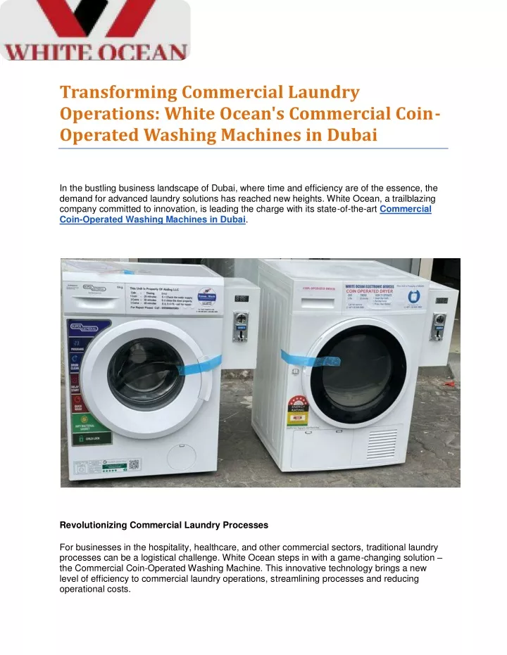 transforming commercial laundry operations white