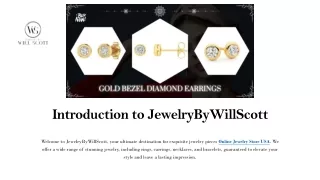 Gold Bezel Diamond Earrings at JewelryByWillScott  Online Jewelry Store USA