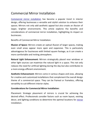 Commercial Mirror Installation PDF