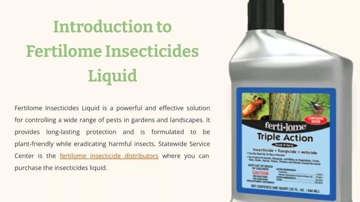 introduction to fertilome insecticides liquid