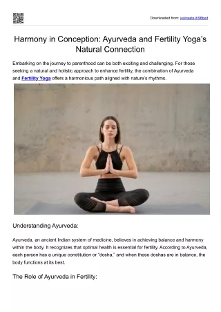 Harmony in Conception- Ayurveda and Fertility Yoga’s Natural Connection