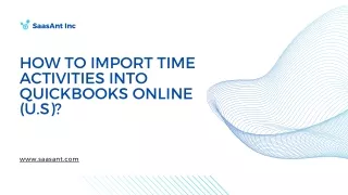 How to Import Time Activities into QuickBooks Online (U.S)