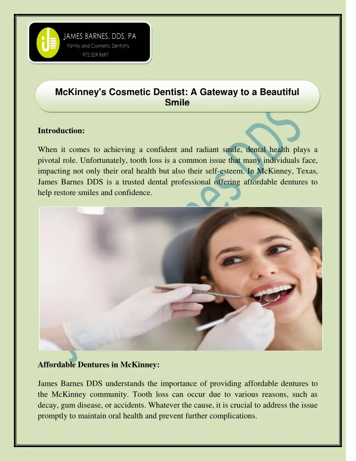 mckinney s cosmetic dentist a gateway