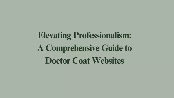 elevating professionalism a comprehensive guide