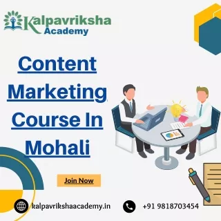 Content Marketing Course In Mohali