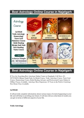 Best Astrology Online Course in Najafgarh  91-9873530830