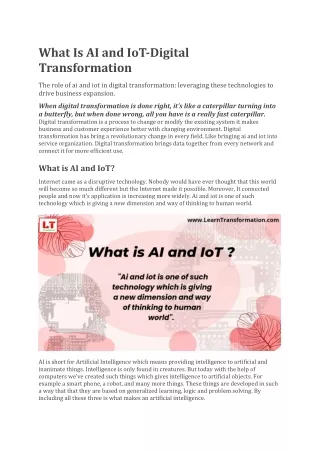 What Is AI and IoT