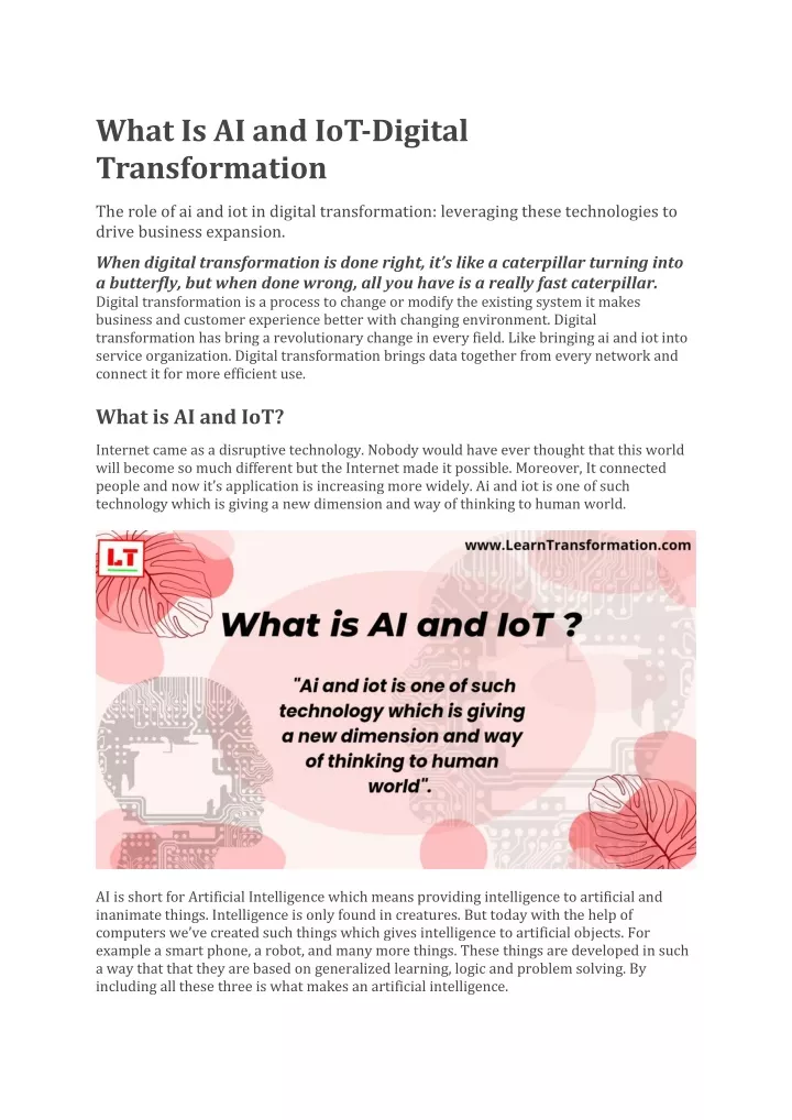 what is ai and iot digital transformation