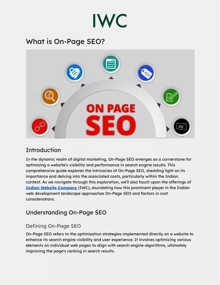 what is on page seo