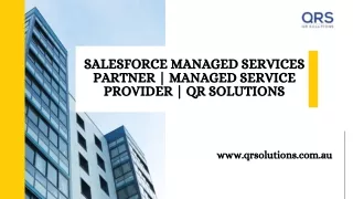 Salesforce managed services partner | managed service provider | QR Solutions