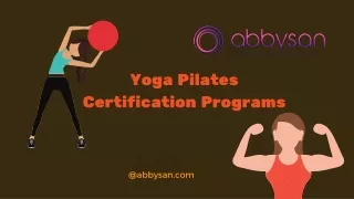 Yoga Pilates Certification Programs