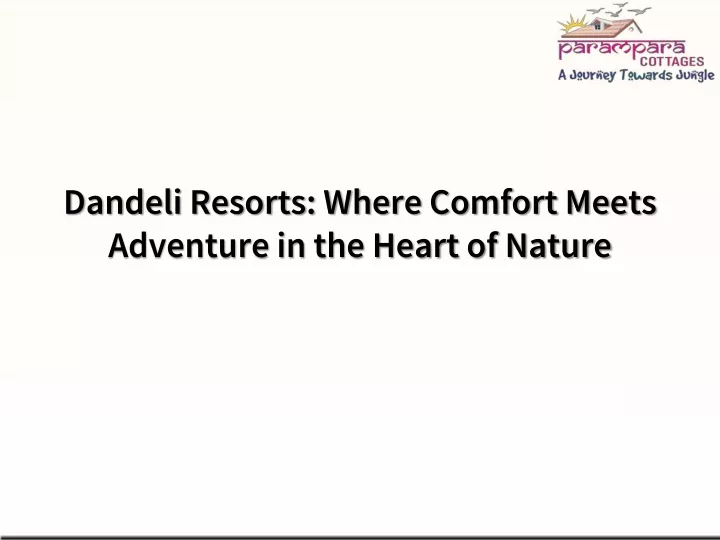 dandeli resorts where comfort meets adventure