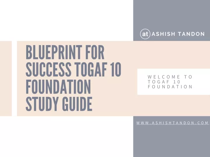 blueprint for success togaf 10 foundation study