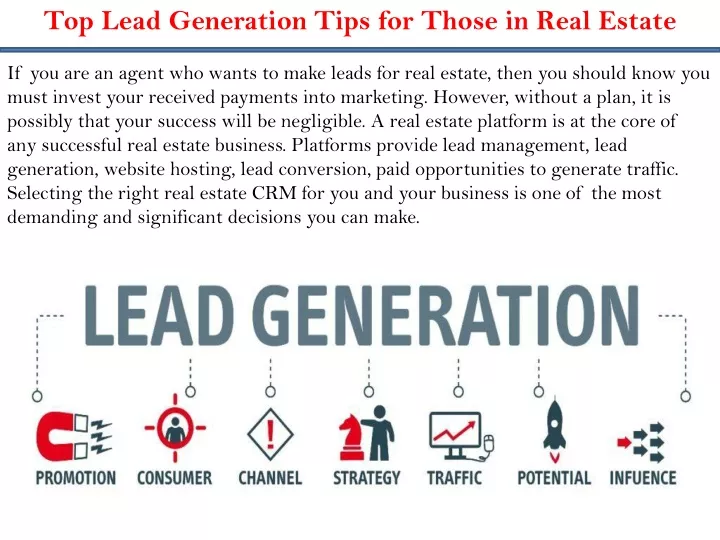 top lead generation tips for those in real estate