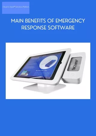 main benefits of emergency response software