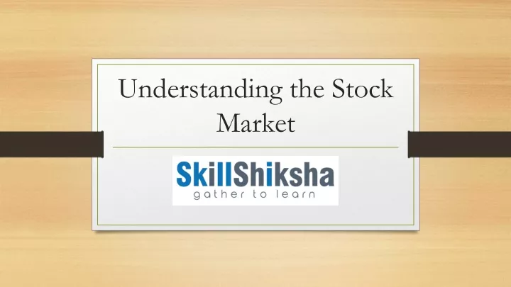 understanding the stock market