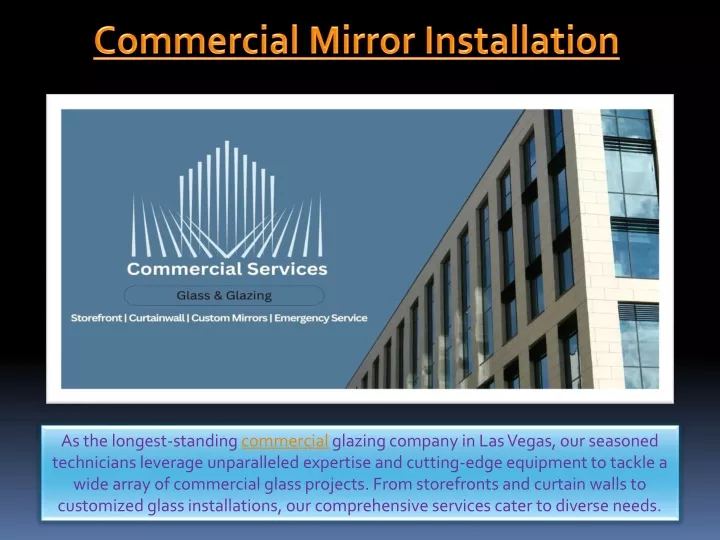 commercial mirror installation