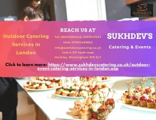 Outdoor Catering Services in London UK