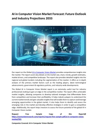 ai in computer vision market forecast future