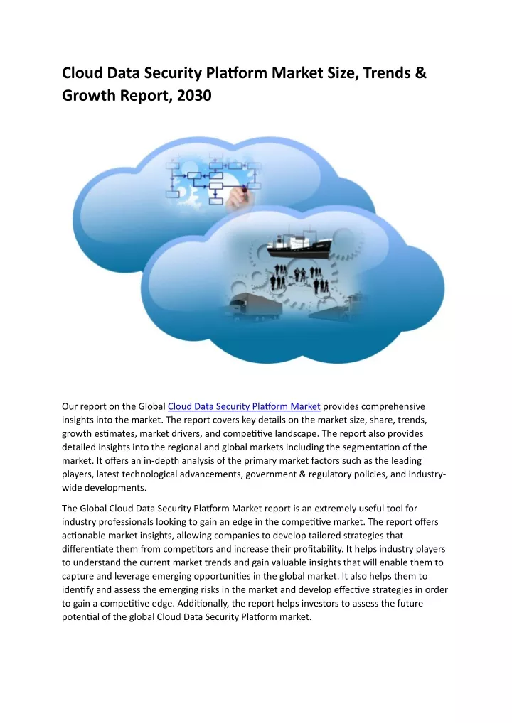 cloud data security platform market size trends