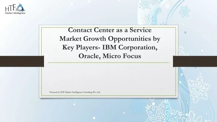 contact center as a service market growth