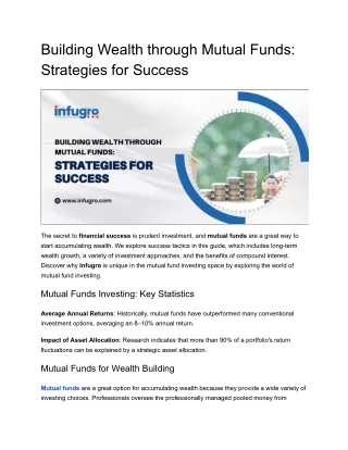 Building Wealth through Mutual Funds Strategies for Success