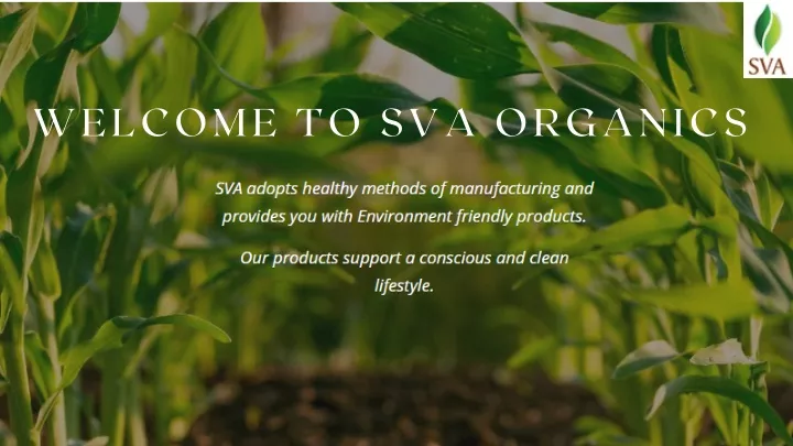 welcome to sva organics