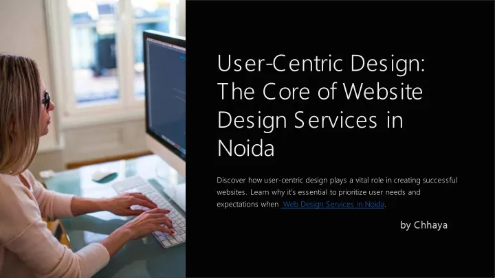 user centric design the core of website design