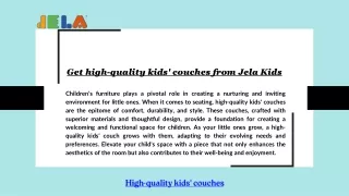 High-quality kids' couches