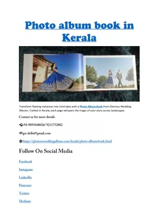 Photo album book in Kerala