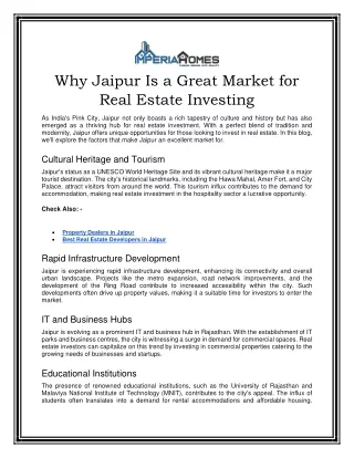 Real Estate Developers in Jaipur