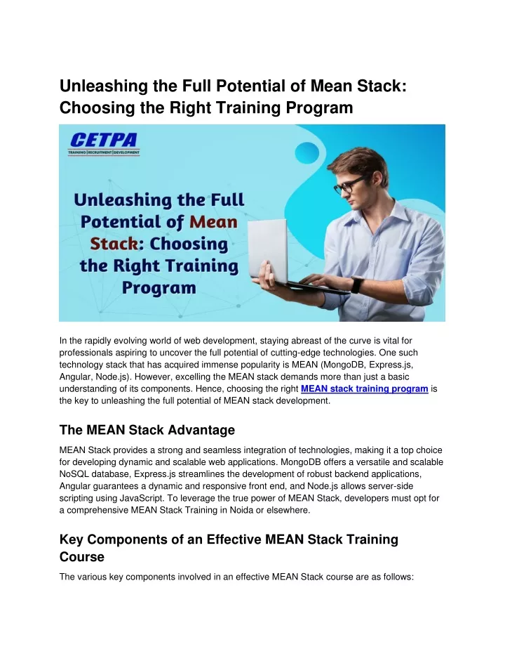 unleashing the full potential of mean stack