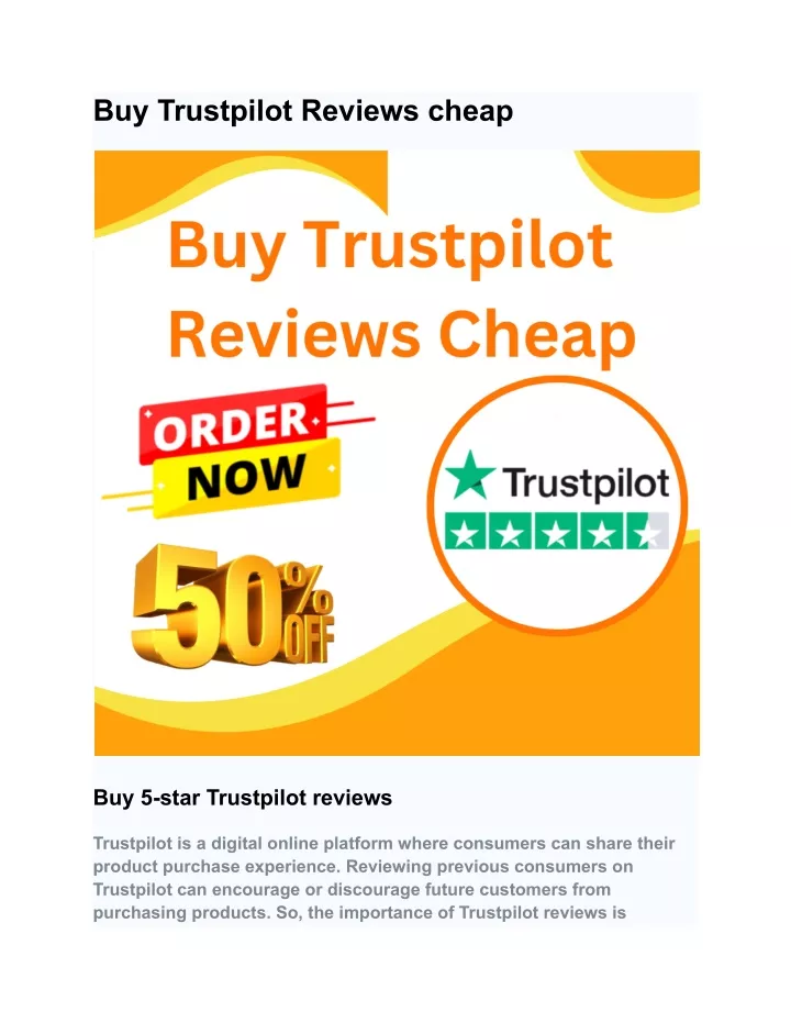 buy trustpilot reviews cheap