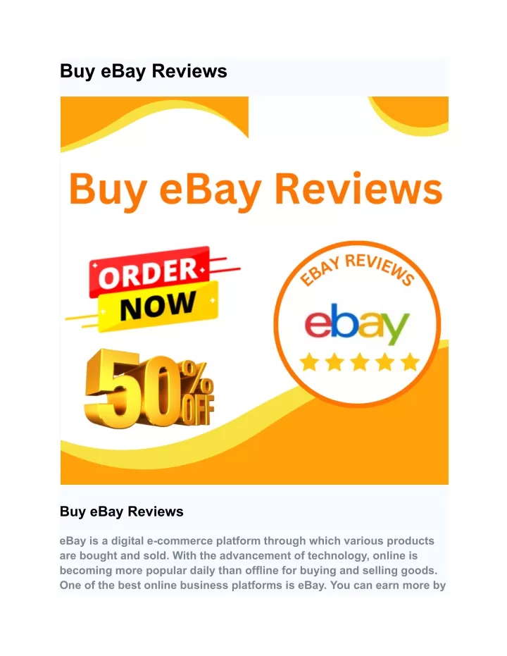 buy ebay reviews