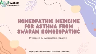 Homeopathic Medicine for Asthma from Swaran Homoeopathic