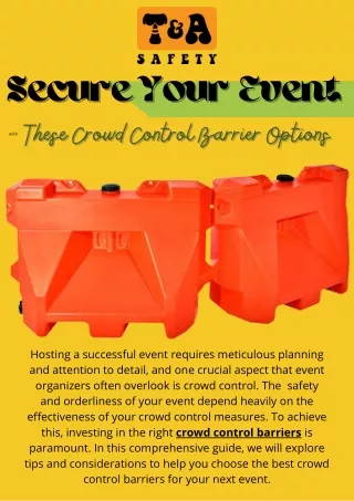 Secure Your Event with These Crowd Control Barrier Options