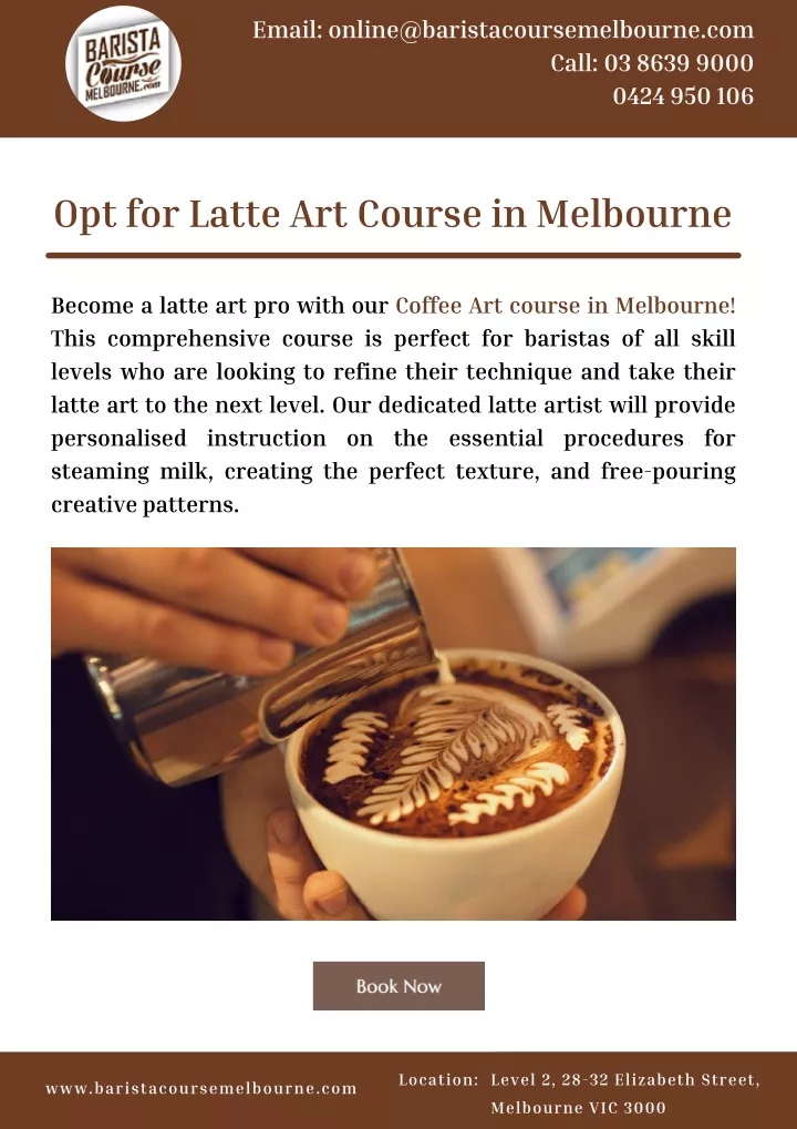 email online@baristacoursemelbourne com