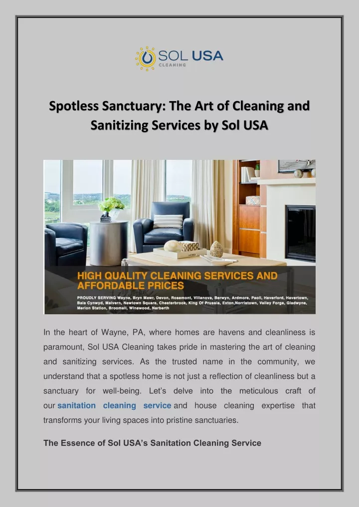 spotless sanctuary the art of cleaning