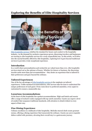 Exploring the Benefits of Elite Hospitality Services-compressed